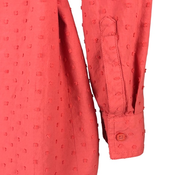 Women's Southern Tide "Kris" Swiss Dot Shirt Dress In Mineral Red. Size Small. - Picture 11 of 16